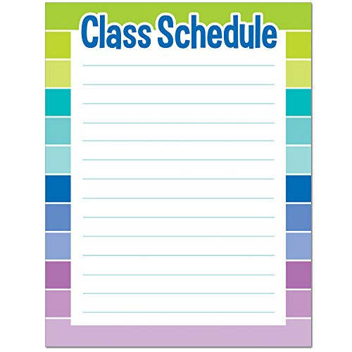 Creative Teaching Press Chart Painted Palette Class Schedule Chart (1128)