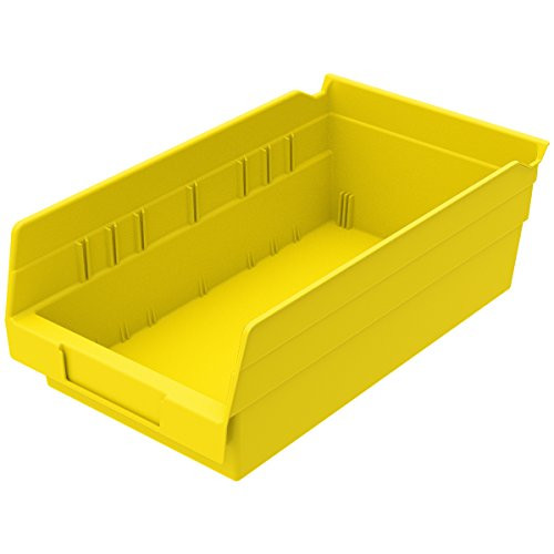 Akro-Mils Shelf Bin with Grease/Oil Resistant, 6-5/8-Inch by 11-5/8-Inch by 4-Inch, Yellow