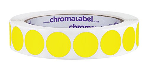 ChromaLabel 3/4 inch Color-Code Dot Labels | 1,000/Roll (Yellow)