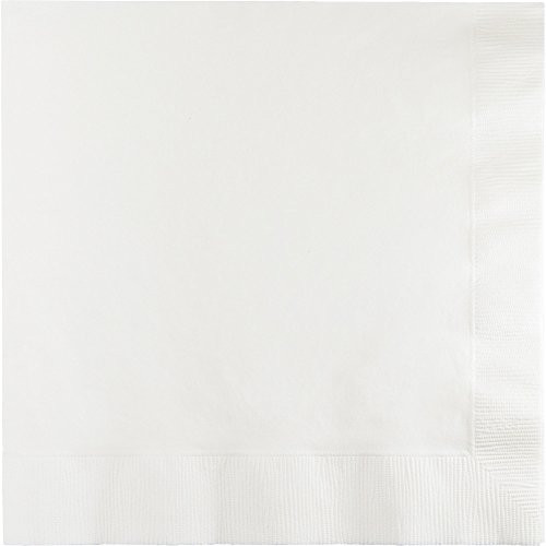 Creative Converting 240-Count Touch of Color Paper Lunch Napkins, White