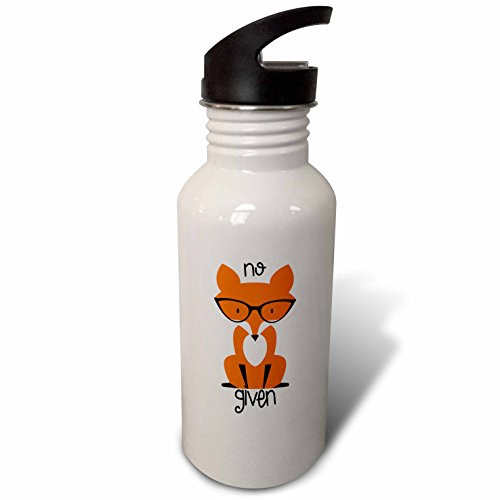 3dRose wb_270951_2 No Fox Given Straw Water Bottle