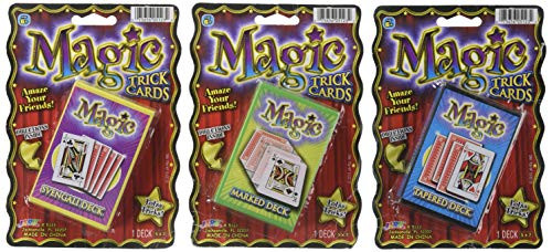 JA-RU Magic Tricks to Amaze Your Friends (Trick Cards Bundle - 3-Pack)