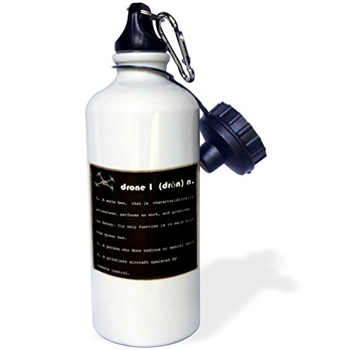 3dRose Black and White Drone with Definitions-Sports Water Bottle, 21oz (wb_179976_1), 21 oz, Multicolor 3dRose Black and White Drone with Definitions-Sports Water Bottle, 21oz (wb_179976_1), 21 oz, Multicolor