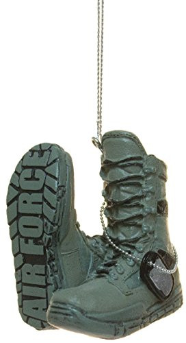 Support Our Troops Military Boot Ornament - Airforce