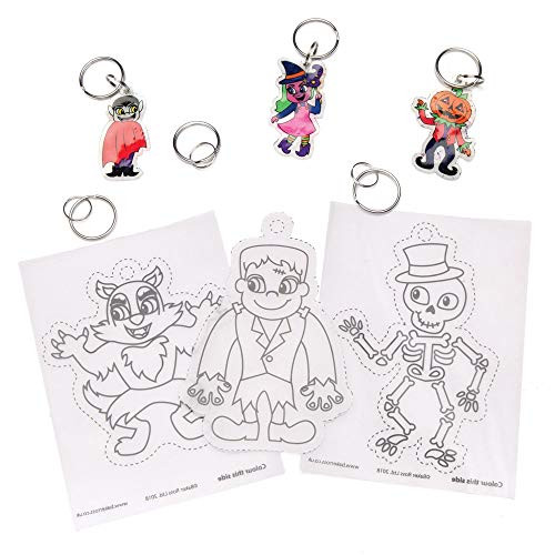 Baker Ross Halloween Super Shrink Keyrings (Pack of 8) - Spooky Arts and Crafts for Halloween Baker Ross Halloween Super Shrink Keyrings (Pack of 8) - Spooky Arts and Crafts for Halloween
