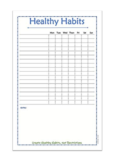 Healthy Habits Planning Pad | A Goal and Habit Tracker that Promotes Daily and Weekly Healthy Habit Choices - Create Healthy Habits, Not Restrictions | 8.5 x 5.5 inches, with Magnet (50 Pages)