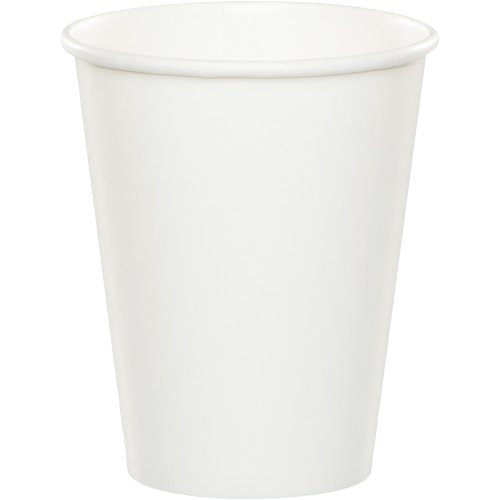 Creative Converting 240-Count Touch of Color 9-Ounce Hot/Cold Paper Cups, White - 563268