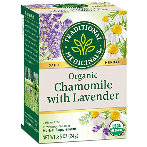 Traditional Medicinals Organic Chamomile with Lavender Herbal Tea Bags, 16 Count Traditional Medicinals Organic Chamomile with Lavender Herbal Tea Bags, 16 Count