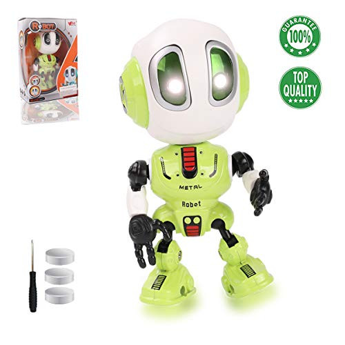 TTOUADY Robot Toys for Kids, Talking Robots Educational Toy for 3 4 5 6+ Year Old Boys Girls, LED Eyes, Interactive Voice and Touch Sensitive Flexible Robots Gift (Green)