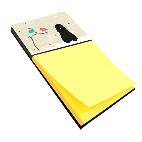 Caroline's Treasures Christmas Presents Between Friends Bouvier des Flandres Sticky Note Holder, Multicolor (BB2546SN)