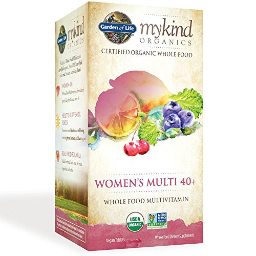 Garden of Life Multivitamin for Women - mykind Organic Women's 40+ Whole Food Vitamin Supplement, Vegan, 120 Tablets Garden of Life Multivitamin for Women - mykind Organic Women's 40+ Whole Food Vitamin Supplement, Vegan, 120 Tablets