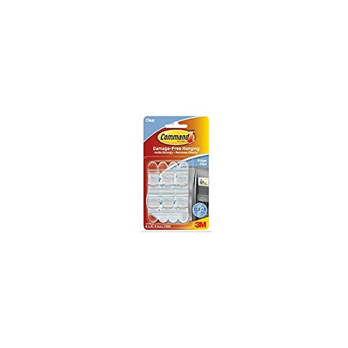 Command Strips 17210CLR Clear Command Refrigerator Clips 6 Count