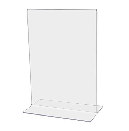 Marketing Holders Literature Flyer Poster Frame Letter Notice Menu Pricing Deli Table Tent Countertop Expo Event Sign Holder Display Stand Double Sided Bottom Loading 5.5"w x 8.5"h Pack of 1