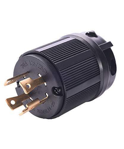 MICTUNING 30A Generator Plug with Twist Lock, 125 250V NEMA L14-30P 4 Prong Industrial Grade Replacement Male Plug