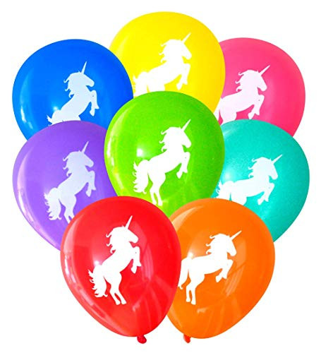 Unicorn Balloons (16 pcs) Assorted Colors by Nerdy Words
