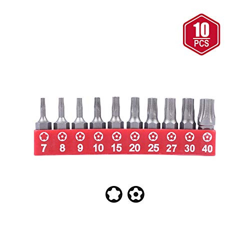 Protorq TORX PLUS IPR, Torx Plus 5-Point Tamper-Proof Security Bits (IPR 7-IPR 40), 25mm, 10 -Pieces, High Grade S2 Steel