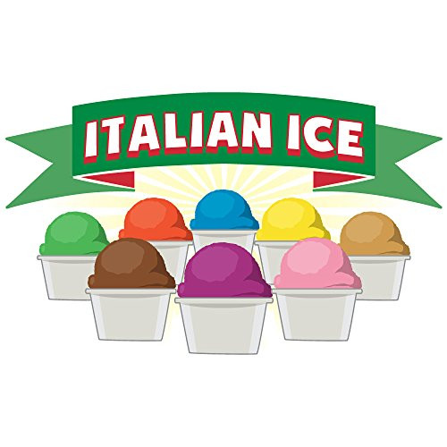 Italian Ice 12" Concession Decal Sign Cart Trailer Stand Sticker Equipment
