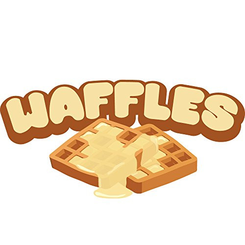 Waffles 12" Concession Decal Sign cart Trailer Stand Sticker Equipment