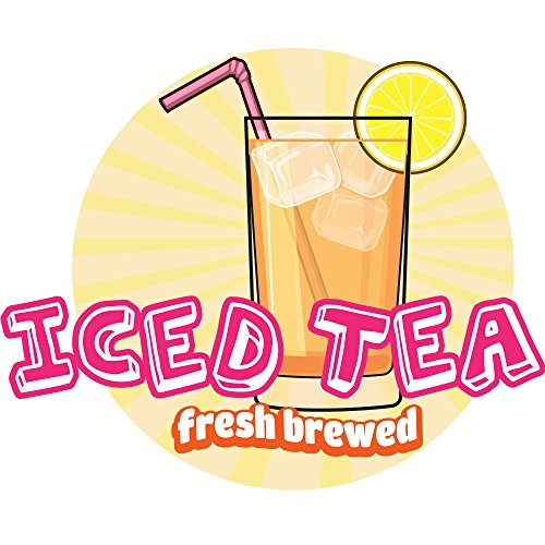 ICED Tea 12" Concession Decal Sign cart Trailer Stand Sticker Equipment
