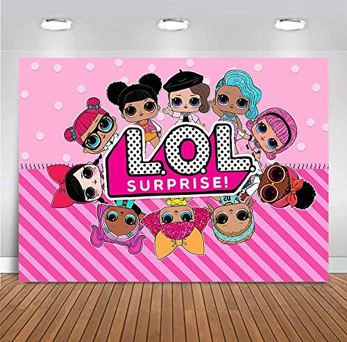 Sweet Pink Stripes Theme Photography Backdrops for Girls Children Birthday Party Cake Table Decor Vinyl Photo Background Doll Toys Girl Newborn Baby Shower Banner Supplies Photobooth Props 5x3ft