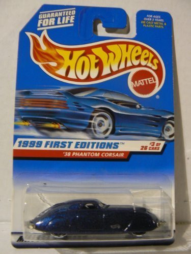 Hot Wheels 1999 First Editions #3 of 26 Cars '38 Phantom Corsair Blue by Hot Wheels