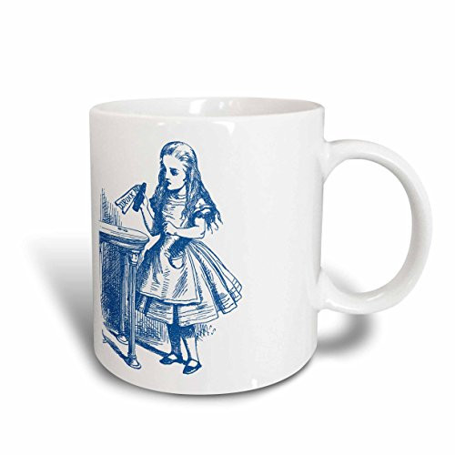 3dRose Drink Me Alice in Wonderland Vintage Ceramic Mug, 15-Ounce