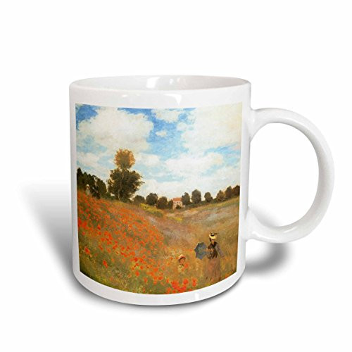 3dRose mug_126569_2 Poppy Field At Argenteuil By Claude Monet, 1873 Ceramic Mug, 15-Ounce