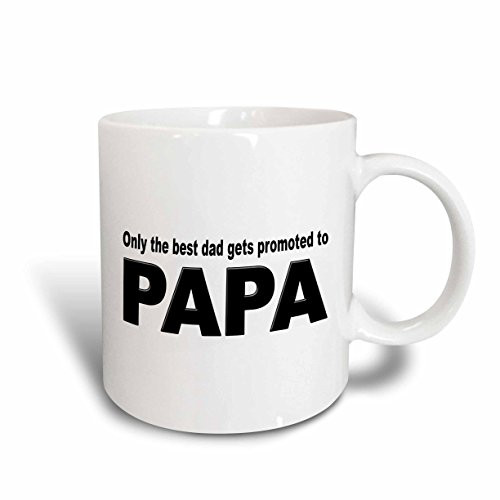 3dRose mug_160340_2 Only The Best Dad Gets Promoted to Papa Ceramic Mug, 15-Ounce 3dRose mug_160340_2 Only The Best Dad Gets Promoted to Papa Ceramic Mug, 15-Ounce