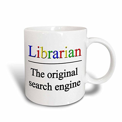 3dRose 202958_2""Librarian The Original Search Engine" Ceramic Mug 15 oz White