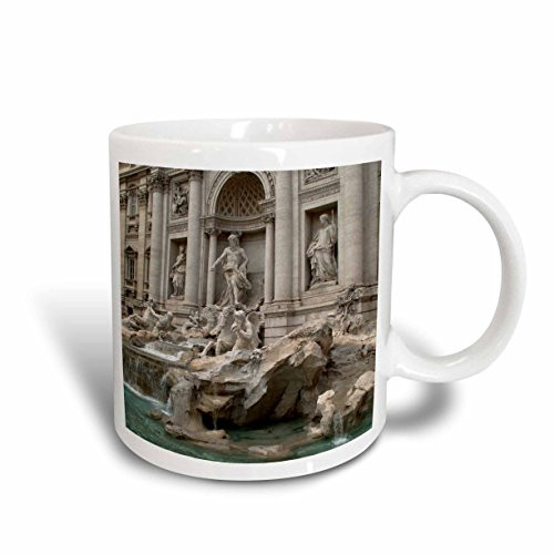 3dRose Trevi Fountain in Rome, Italy Places to Travel Ceramic Mug, 15-Ounce
