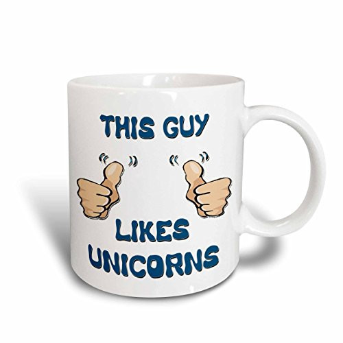 3dRose mug_150505_2 This Guy Likes Unicorns Ceramic Mug, 15-Ounce