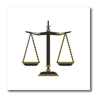 3dRose ht_165572_3 Elegant Black-Gold Scales of Justice-Iron on Heat Transfer Paper for White Material, 10 by 10-Inch