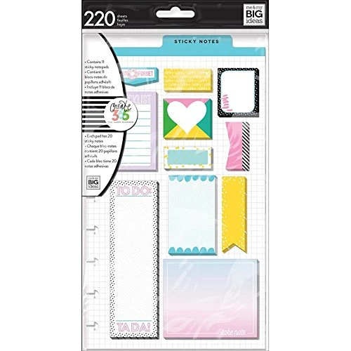 me & my BIG ideas POST-06 Create 365 The Happy Planner Pre-Punched Sticky Notes, Donut Forget