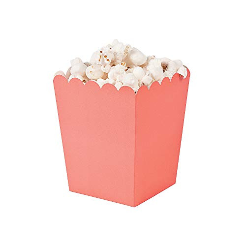 Fun Express - Mini Coral Popcorn Boxes (2dz) - Party Supplies - Containers & Boxes - Paper Boxes - 24 Pieces