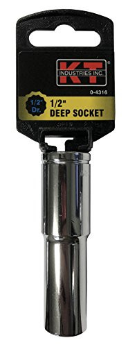 K-T Industries 0-4316 1/2" Drive x 1/2" 12-Point Deep Socket