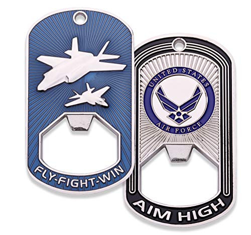 Air Force Challenge Coin - Dog Tag - Bottle Opener Coin - Designed by Military Veterans - Officially Licensed Product - Coins for Anything