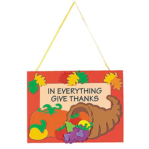 In Everything Give Thanks Door Hanger Craft Kit - Crafts for Kids & Decoration Crafts