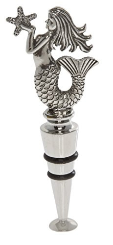 Thirstystone Mermaid Wine Stopper, Silver