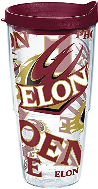 Tervis 1278649 Elon Phoenix All Over Insulated Tumbler with Wrap and Maroon Lid 24oz Clear Tervis 1278649 Elon Phoenix All Over Insulated Tumbler with Wrap and Maroon Lid 24oz Clear