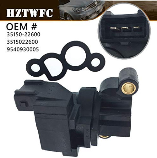 HZTWFC Speed Air Control Valve Idle Compatible for Hyundai Elantra Accent Tiburon Kia Spectra Sportage Dodge Verna Attitude 1996-2009 2.0L L4 OEM# 35150-22600 AC493