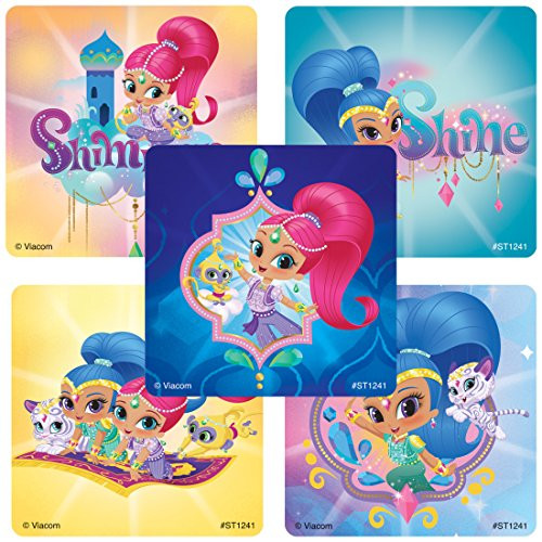 Shimmer & Shine Stickers - Prizes 100 Per Pack