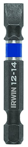 IRWIN Tools 1899868 Impact Performance Series Screwdriver Power Bits, 12-14 Slotted, 2-Inch Length, 10-Pack