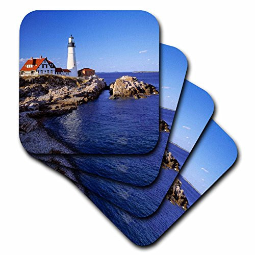 3dRose CST_90758_1 Maine, Portland Head Lighthouse-Us20 Rer0011-Ric Ergenbright-Soft Coasters, Set of 4 3dRose CST_90758_1 Maine, Portland Head Lighthouse-Us20 Rer0011-Ric Ergenbright-Soft Coasters, Set of 4