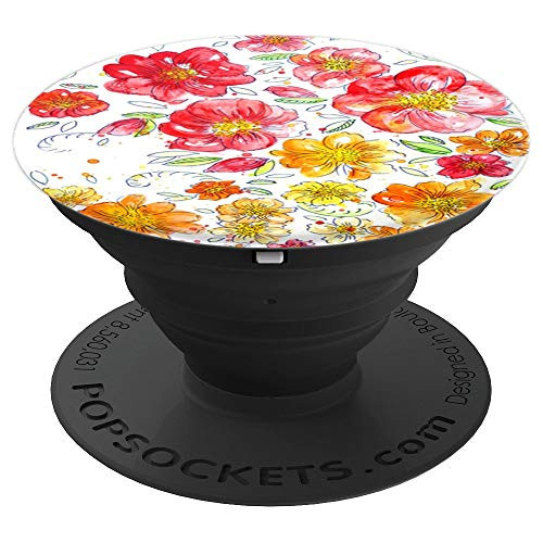 Trendy Floral Botanical Garden Pink Orange Red Yellow Rose PopSockets Grip and Stand for Phones and Tablets Trendy Floral Botanical Garden Pink Orange Red Yellow Rose PopSockets Grip and Stand for Phones and Tablets