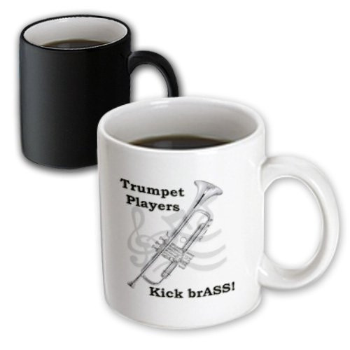 3dRose Trumpet Players Kick brass! Magic Transforming Mug, 11-Ounce
