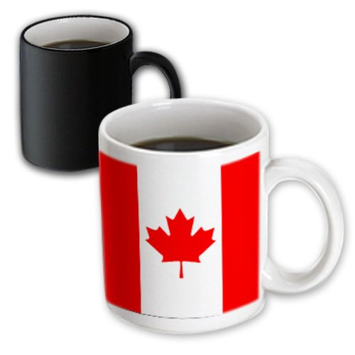 3dRose 4557_3 Canadian Flag-Magic Transforming Mug, 11 oz, Multicolored