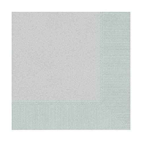 Silver 3-Ply Paper Beverage Napkins | Party Tableware, 12 pks.