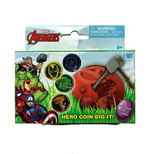 Grin Studios Marvel Avengers Hero Coin Dig-It! Thor, Hulk, Iron Man, Captain America