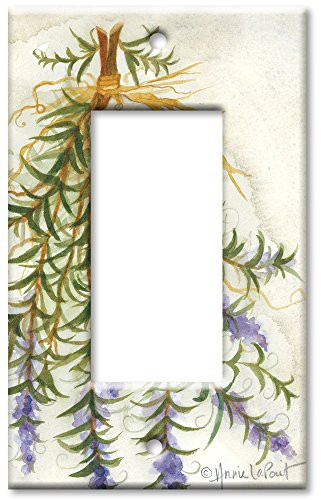 Art Plates - Single Gang Rocker OVERSIZE Switch Plate/OVER SIZE Wall Plate - Rosemary