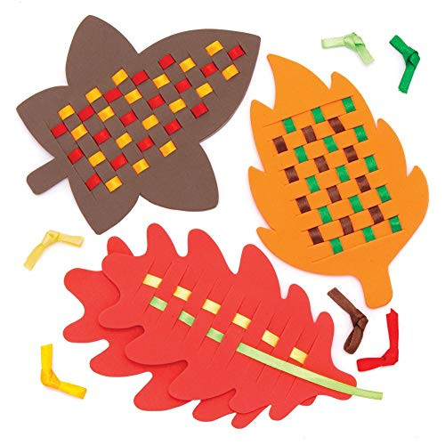 Baker Ross Leaf Weaving Kits, Fall and Winter Arts and Crafts (Pack of 6)
